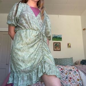 Scrunchy sheer dress